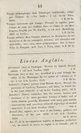 Livres Anglais