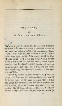 Vorrede zu diesem zweiten Theil