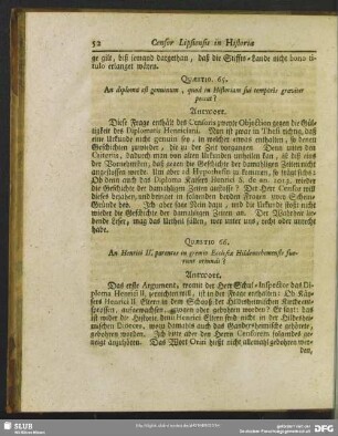 Quaestio 66. An Henrici II. parentes in gremio Ecclesiae Hildeneshemensis fuerunt oriundi?