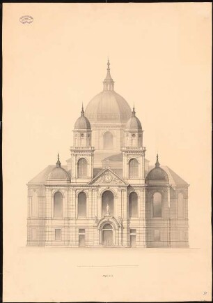 Evangelische Garnisonkirche, Straßburg Wettbewerb: Ansicht 1:100