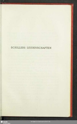 Schillers Leidenschaften