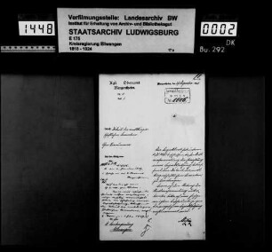 Bildung und Zusammensetzung der Amtsversammlung im Oberamtsbezirk Mergentheim