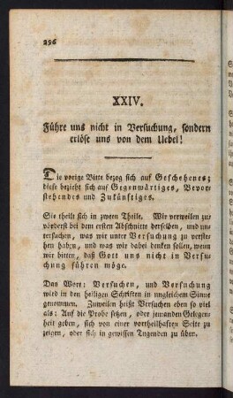 296-307, XXIV. Führe uns nicht in Versuchung, sondern erlöse uns von dem Uebel!