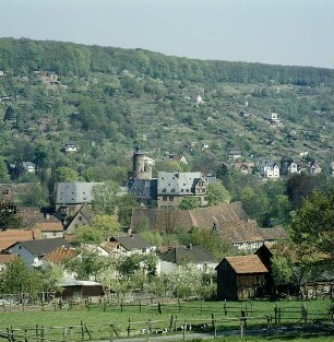 Büdingen. Ortskern mit Schloß von Südwesten