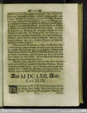 Das MDCLXII. Jahr