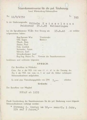 Heinzelmann, Wilhelm