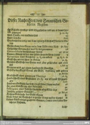 Dieser Nachrichten von Sorauischen Gelehrten Register