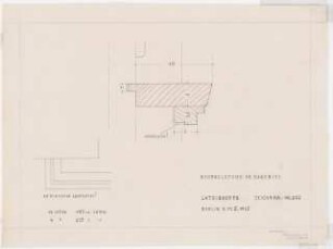 Lufttechnische Akademie, Hottengrund, Berlin-Kladow (?): Lateibretter: Detail 1:1