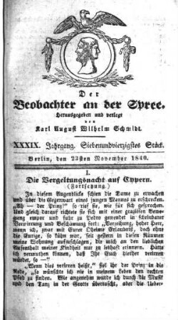 47. Stueck, 23. November 1840