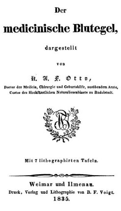 Der medicinische Blutegel