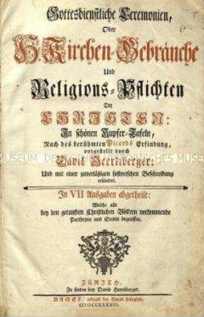 Buch über die kirchlichen Sitten der Länder und Völker