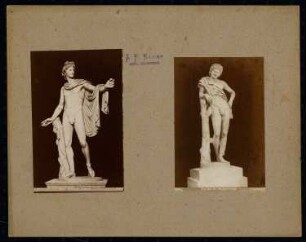 Vatikanische Museen (Apostolischer Palast), Rom: Antikensammlung, Apoll von Belvedere und ruhender Satyr nach Praxiteles