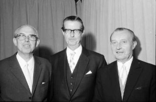 Freiburg: Oberfinanzdirektion; Präsidentenwechsel bei der Oberfinanzdirektion; Finanzpräsident Dr. Ernst Roskothen, Oberfinanzpräsident Dr. Otto Bolder, neuer Finanzpräsident Dr. Wolfgang Bartsch