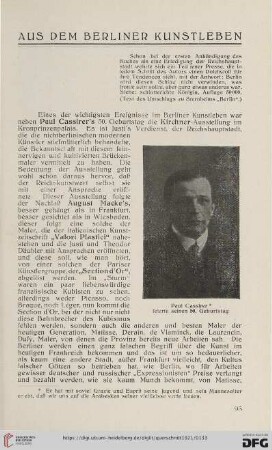 Aus dem Berliner Kunstleben