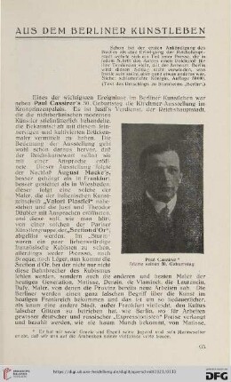 Aus dem Berliner Kunstleben