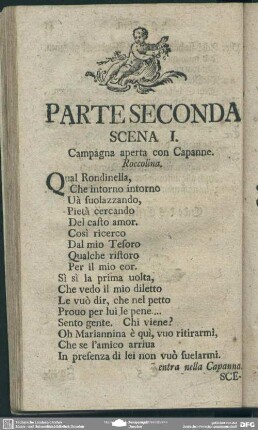 Parte seconda / Zweyter Theil