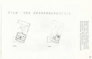 Film- und Fernsehakademie, Berlin-Charlottenburg (Diplomarbeit bei Bernhard Hermkes): Grundrisse 6. - 7. Obergeschoss