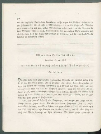 Zweites Hauptstueck. Die natuerliche Erdbeschreibung [...].