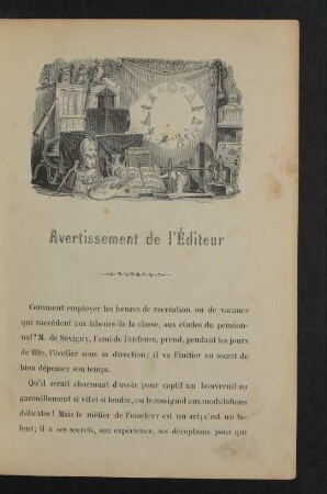 Avertissement de l'Èditeur.