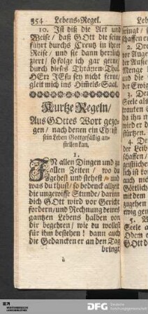 Lebens-Regeln.