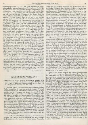 67-69 [Rezension] Oberndörfer, Dieter, Von der Einsamkeit des Menschen in der modernen amerikanischen Gesellschaft