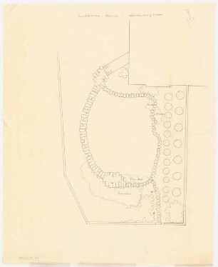 Grünflächen an der Liebfrauenschule, Köln: Schwesterngarten: Gartenplan mit Plattenweg