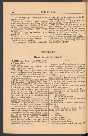 Capítulo XII : Ruperto actor trágico