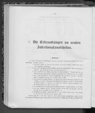 C. Die Erkrankungen an acuten Infectionskrankheiten.