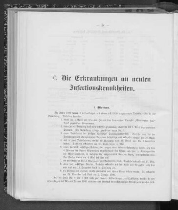 C. Die Erkrankungen an acuten Infectionskrankheiten.