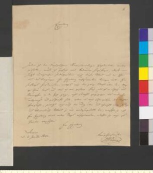 Brief von Henschel, Gebrüder an Goethe, August von