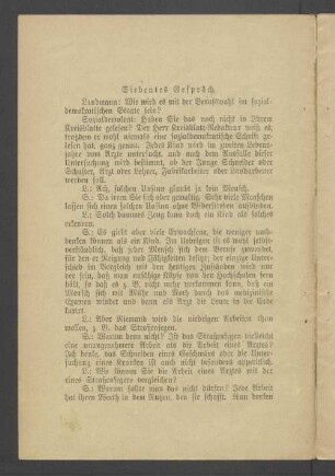 Siebentes Gespräch