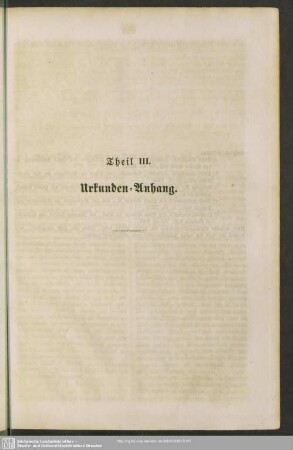 Theil III. Urkunden-Anhang