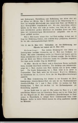 VII. Teilnahme an der Erstürmung des Chemin des dames ...