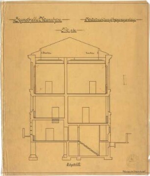 Billing, Hermann; Mannheim (Baden-Württemberg); Kunsthalle - Niederdruckdampfheizungsanlage (Schnitt)