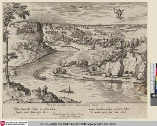 Arti et ingenio stat sine morte decus [Flusslandschaft mit Merkur und Psyche; Riverlandscape with the rape of Psyche by Mercury]