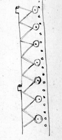 Band mit geometrischer Verzierung, vermutlich von der Seite eines Dreifuβbeins