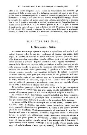 Malattie del naso.