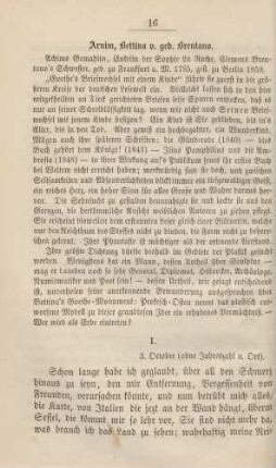 Arnim, Bettina v. geb. Brentano