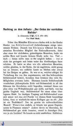 Nachtrag zu "Der Orden der verrückten Hofräte."
