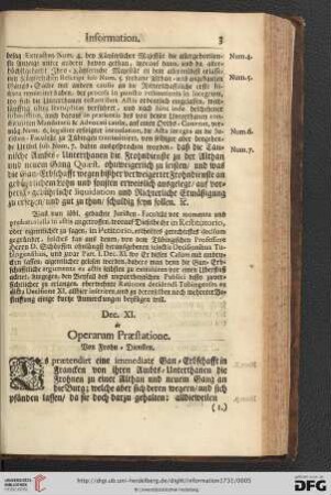 Dec. XI. De Operarum Praestatione