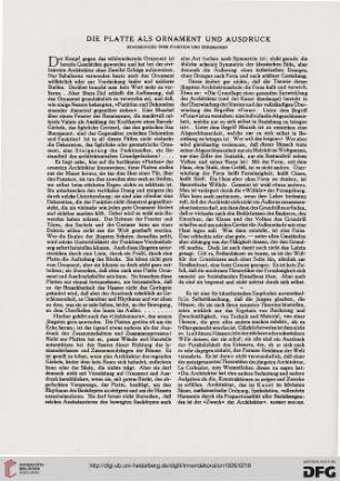 37: Die Platte als Ornament und Ausdruck : Bemerkungen über Funktion und Dekoration