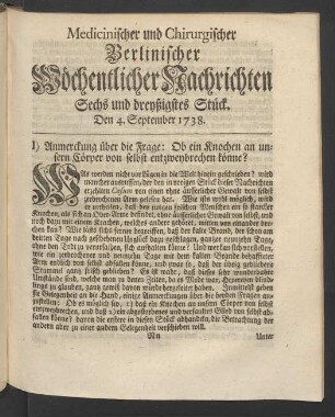 Sechs und dreyssigstes Stück