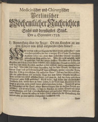 Sechs und dreyssigstes Stück