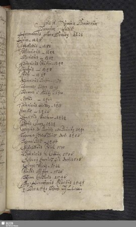 Sevis et Nomina Dominorum Decanum Budiß.