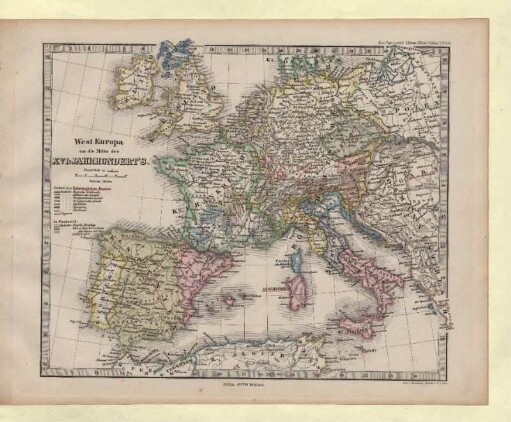 West Europa um die Mitte des XVI: Jahrhundert's