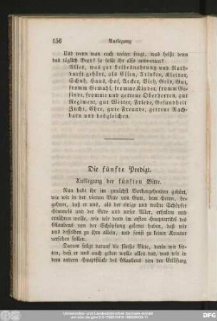 Die fünfte Predigt. Auslegung der fünften Bitte.