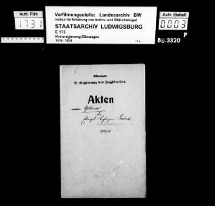 Schuldenwesen der evang. Kirchengemeinde und der kath. Kirchenpflege Gmünd