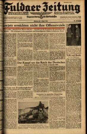 Ausgabe vom Montag, den 05. April 1943.