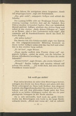 Ich weiß gar nichts!