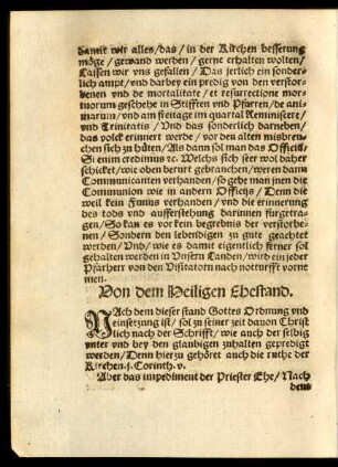 Von dem Heiligen Ehestand.